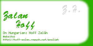 zalan hoff business card